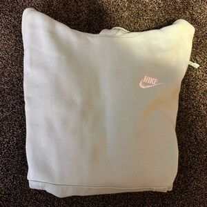 Nike Light Blue Sweatshirt with White Logo